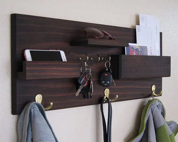 Wall Mounted Wood key holder Key rack