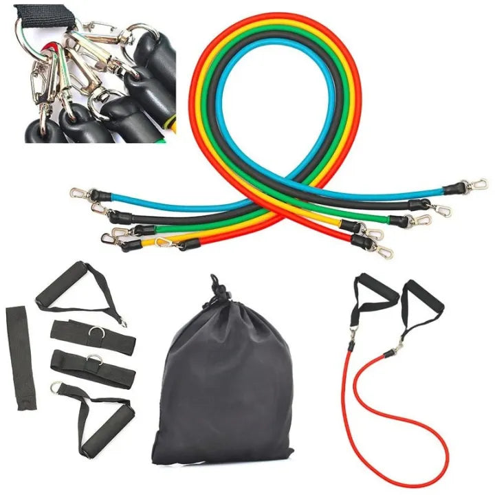 5 Rubber Tubes Fitness Strength Training Power